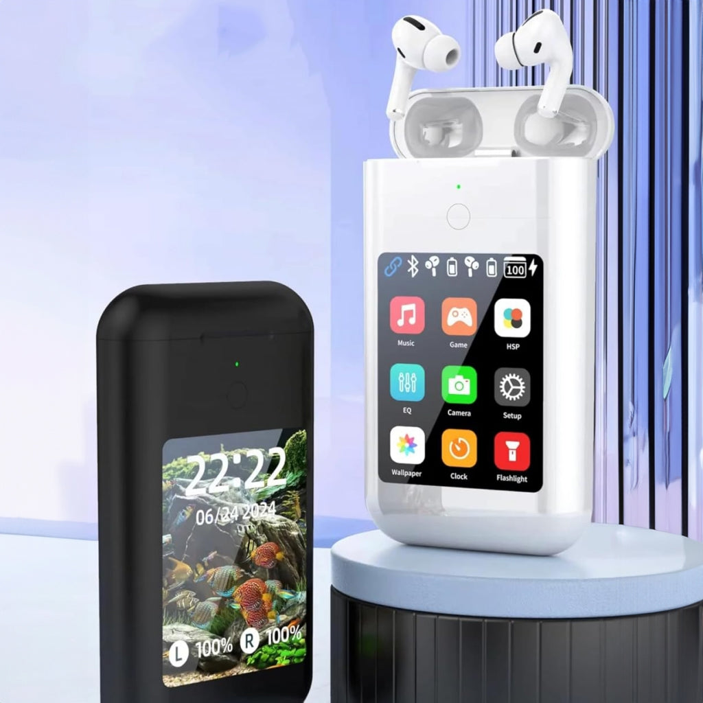 Cuffie Bluetooth ONLIKE con Schermo Touch e Powerbank - NERO