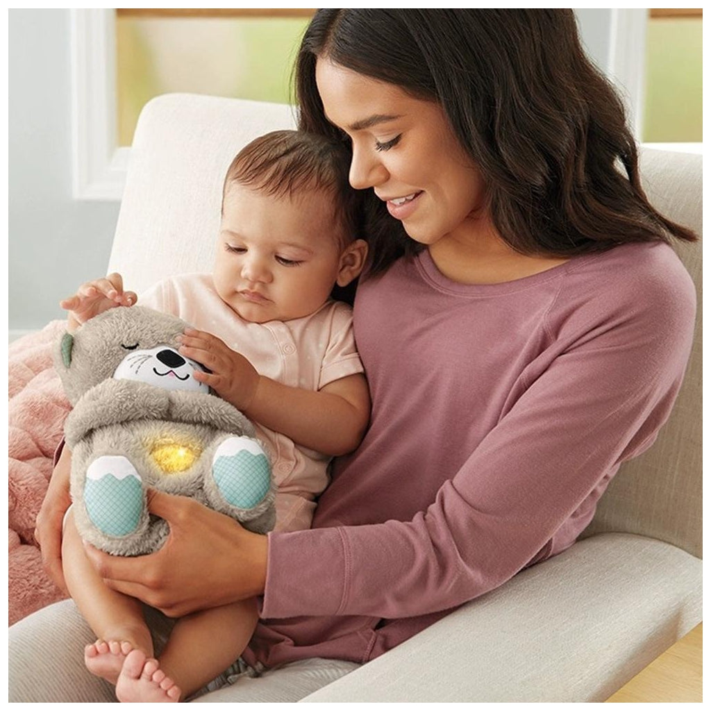 Interactive Plush Toy with Light and Music - Brown Otter