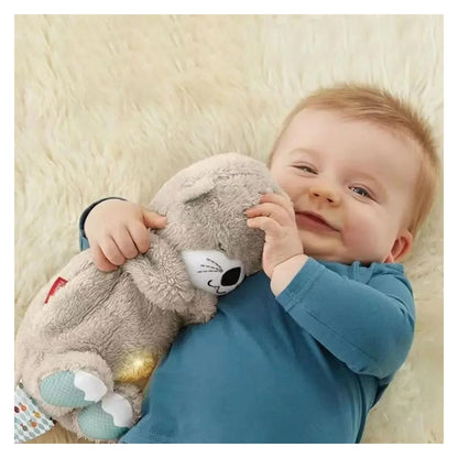 Interactive Plush Toy with Light and Music - Grey Otter