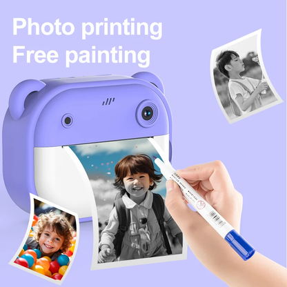 Blue Instant Print Camera for Kids