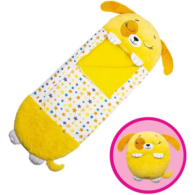 Children's Plush Sleeping Bag - Wolf