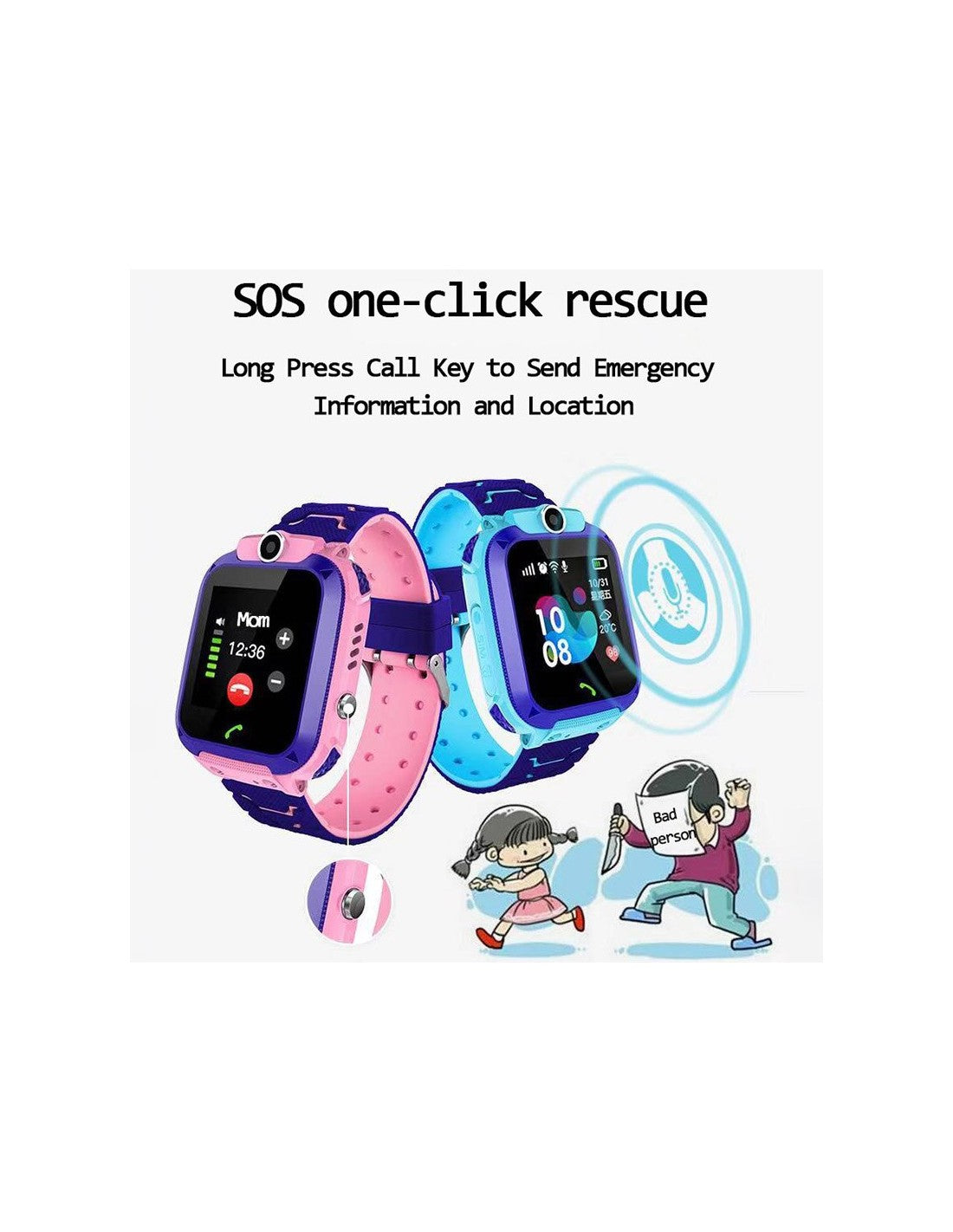 Kids Smartwatch with GPS - PINK
